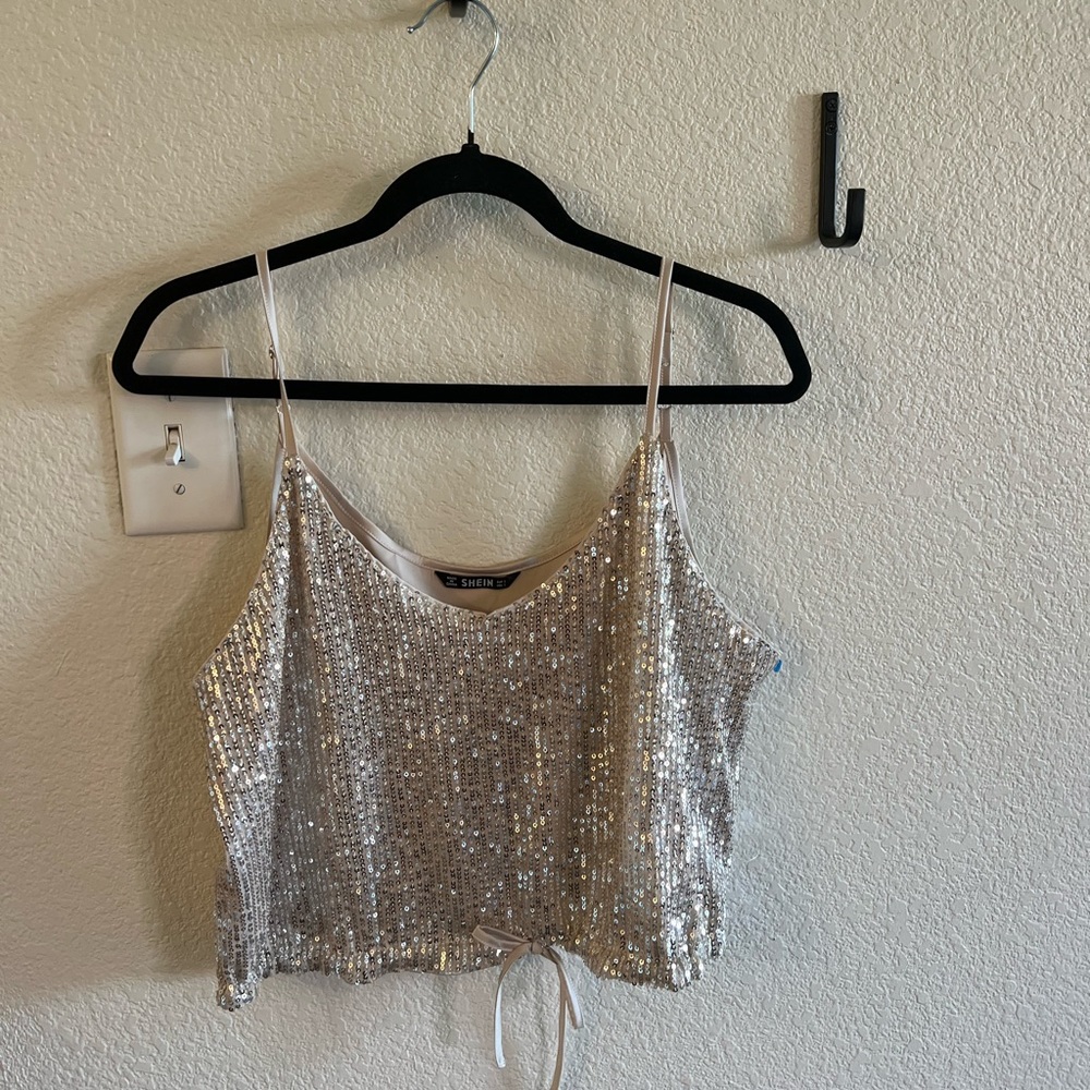 Sequin crop top